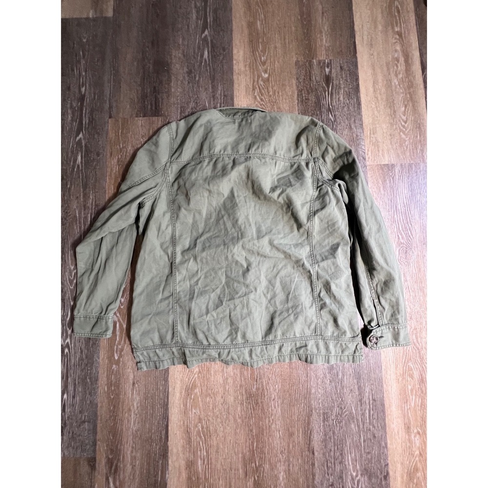 Maurices Utility Field Jacket Women XL Green Excellent Olive Military Cargo Coat - Picture 6 of 6